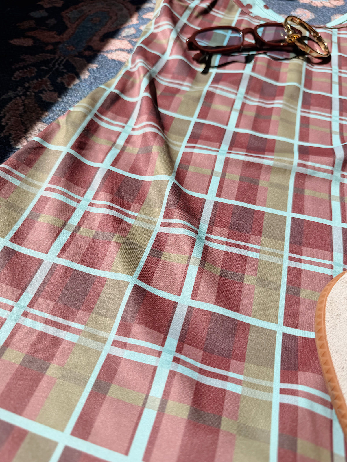 Plaid Layered Athletic Dress