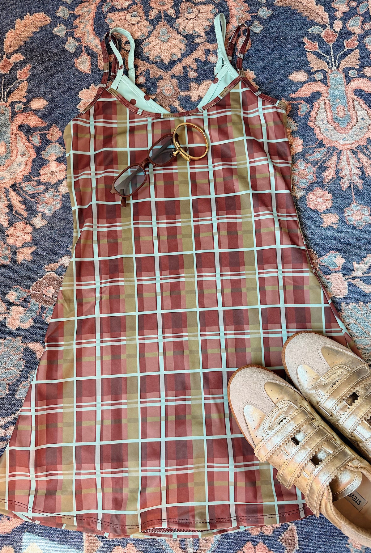 Plaid Layered Athletic Dress